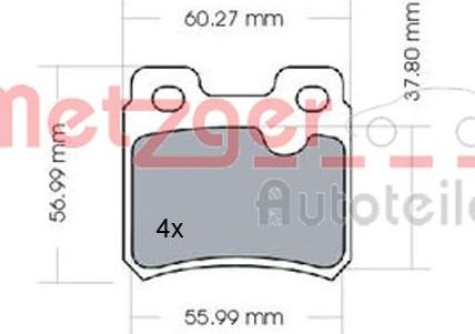 Metzger 1170165 - Bremžu uzliku kompl., Disku bremzes autospares.lv