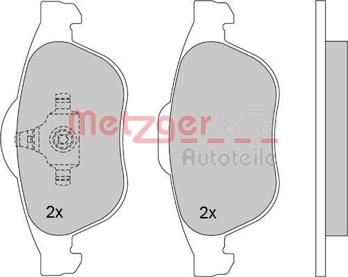 Metzger 1170161 - Bremžu uzliku kompl., Disku bremzes autospares.lv