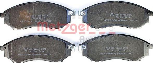 Metzger 1170101 - Bremžu uzliku kompl., Disku bremzes www.autospares.lv