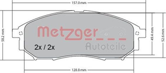 Metzger 1170101 - Bremžu uzliku kompl., Disku bremzes www.autospares.lv