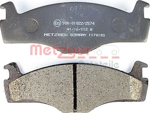 Metzger 1170103 - Bremžu uzliku kompl., Disku bremzes www.autospares.lv