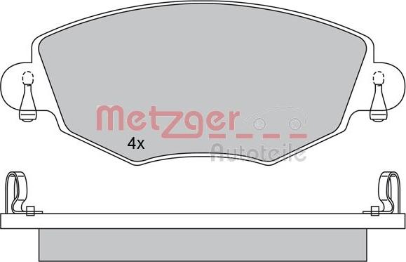 Metzger 1170107 - Bremžu uzliku kompl., Disku bremzes www.autospares.lv