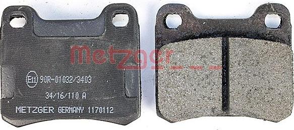 Metzger 1170112 - Bremžu uzliku kompl., Disku bremzes www.autospares.lv