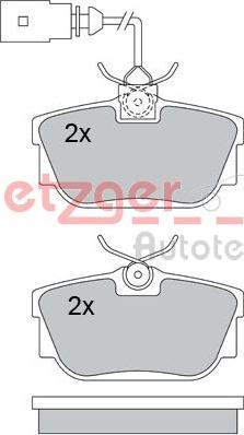 Metzger 1170184 - Brake Pad Set, disc brake www.autospares.lv