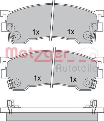 Metzger 1170183 - Brake Pad Set, disc brake www.autospares.lv