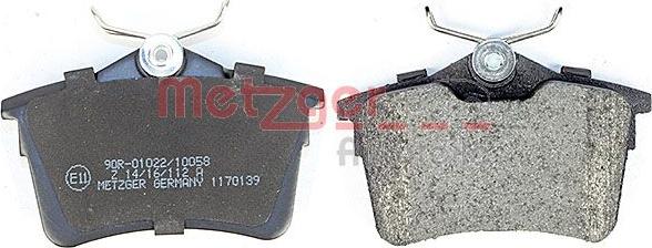 Metzger 1170139 - Bremžu uzliku kompl., Disku bremzes www.autospares.lv