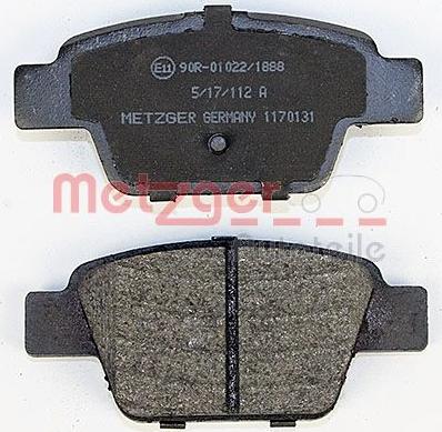 Metzger 1170131 - Bremžu uzliku kompl., Disku bremzes www.autospares.lv