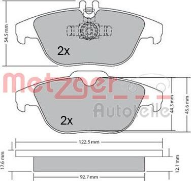 Metzger 1170132 - Bremžu uzliku kompl., Disku bremzes www.autospares.lv