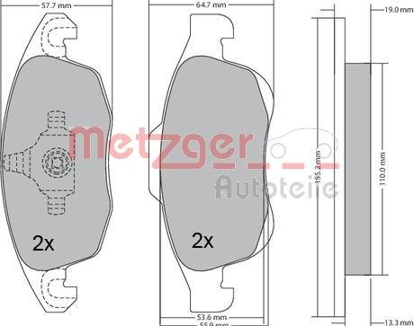 Metzger 1170129 - Bremžu uzliku kompl., Disku bremzes autospares.lv