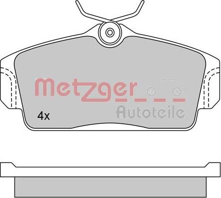 Metzger 1170125 - Bremžu uzliku kompl., Disku bremzes www.autospares.lv