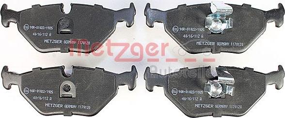 Metzger 1170120 - Bremžu uzliku kompl., Disku bremzes www.autospares.lv