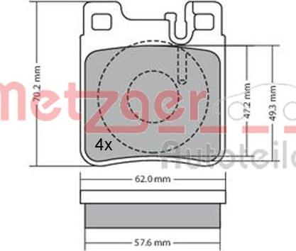 Metzger 1170123 - Bremžu uzliku kompl., Disku bremzes www.autospares.lv