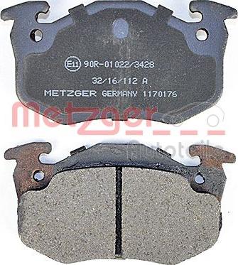 Metzger 1170176 - Bremžu uzliku kompl., Disku bremzes www.autospares.lv