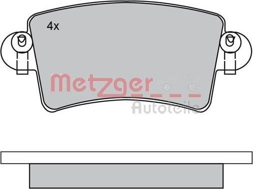 Metzger 1170171 - Brake Pad Set, disc brake www.autospares.lv