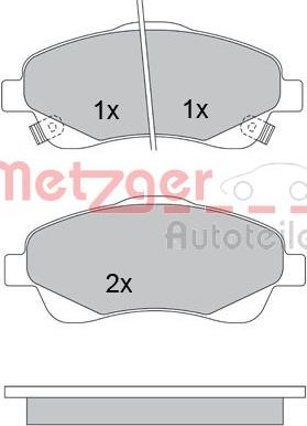 Metzger 1170172 - Bremžu uzliku kompl., Disku bremzes autospares.lv