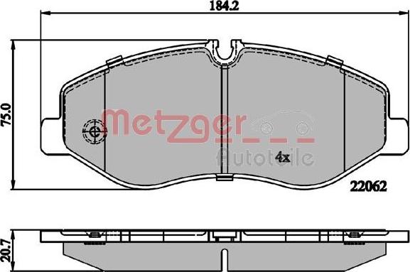 Metzger 1170895 - Bremžu uzliku kompl., Disku bremzes autospares.lv