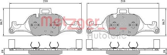 Metzger 1170856 - Bremžu uzliku kompl., Disku bremzes www.autospares.lv