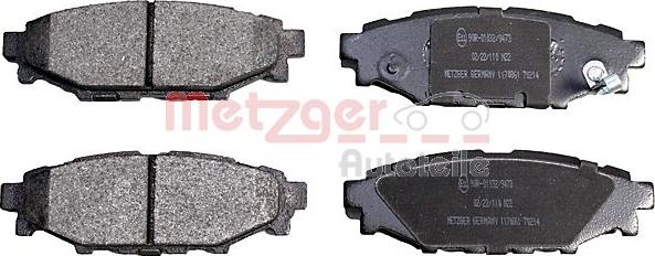 Metzger 1170861 - Bremžu uzliku kompl., Disku bremzes www.autospares.lv