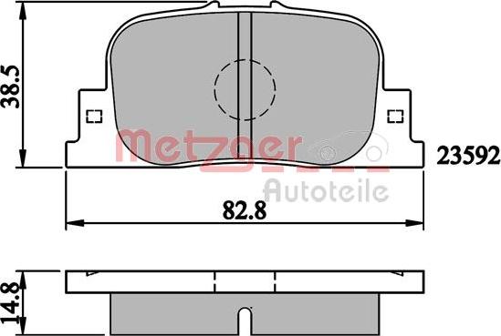 Metzger 1170868 - Bremžu uzliku kompl., Disku bremzes autospares.lv