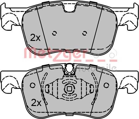 Metzger 1170804 - Bremžu uzliku kompl., Disku bremzes www.autospares.lv