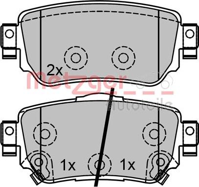 Metzger 1170802 - Bremžu uzliku kompl., Disku bremzes autospares.lv