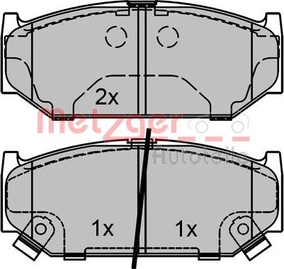 Metzger 1170813 - Bremžu uzliku kompl., Disku bremzes autospares.lv