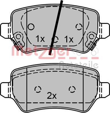 Metzger 1170812 - Bremžu uzliku kompl., Disku bremzes autospares.lv