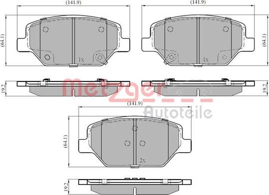 Metzger 1170880 - Bremžu uzliku kompl., Disku bremzes www.autospares.lv