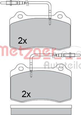 Metzger 1170399 - Bremžu uzliku kompl., Disku bremzes www.autospares.lv