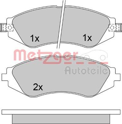 Metzger 1170391 - Bremžu uzliku kompl., Disku bremzes www.autospares.lv