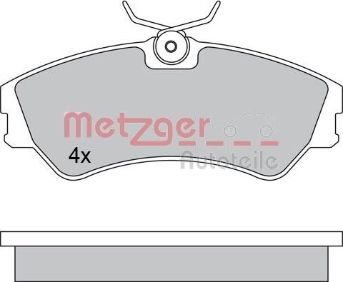 Metzger 1170397 - Тормозные колодки, дисковые, комплект www.autospares.lv