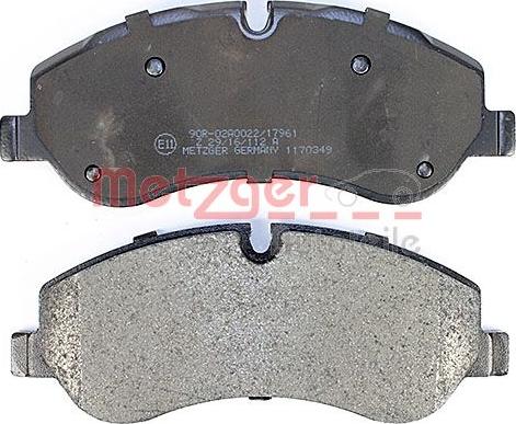 Metzger 1170349 - Bremžu uzliku kompl., Disku bremzes www.autospares.lv