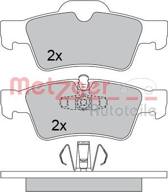 Metzger 1170345 - Bremžu uzliku kompl., Disku bremzes www.autospares.lv