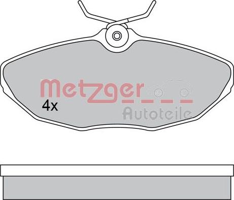 Metzger 1170341 - Тормозные колодки, дисковые, комплект www.autospares.lv