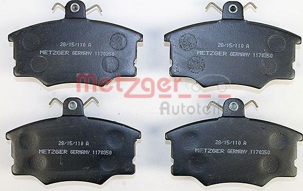 Metzger 1170350 - Bremžu uzliku kompl., Disku bremzes www.autospares.lv