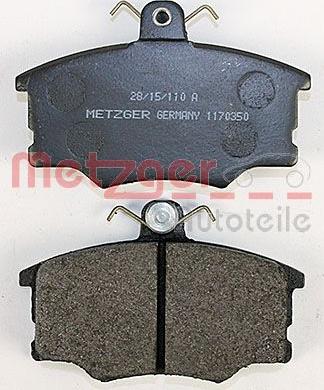 Metzger 1170350 - Bremžu uzliku kompl., Disku bremzes www.autospares.lv