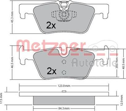 Metzger 1170368 - Bremžu uzliku kompl., Disku bremzes www.autospares.lv