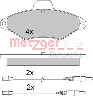 Metzger 1170319 - Bremžu uzliku kompl., Disku bremzes www.autospares.lv