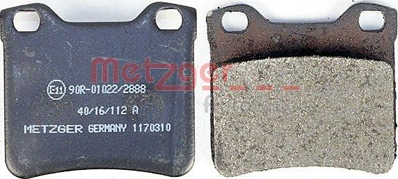 Metzger 1170310 - Bremžu uzliku kompl., Disku bremzes www.autospares.lv