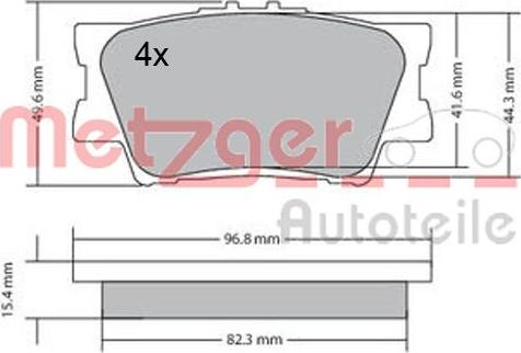 Metzger 1170313 - Bremžu uzliku kompl., Disku bremzes autospares.lv