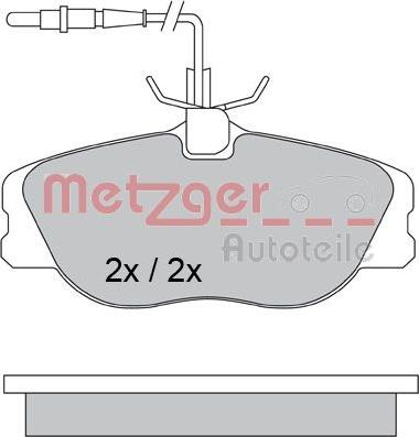 Metzger 1170386 - Bremžu uzliku kompl., Disku bremzes www.autospares.lv