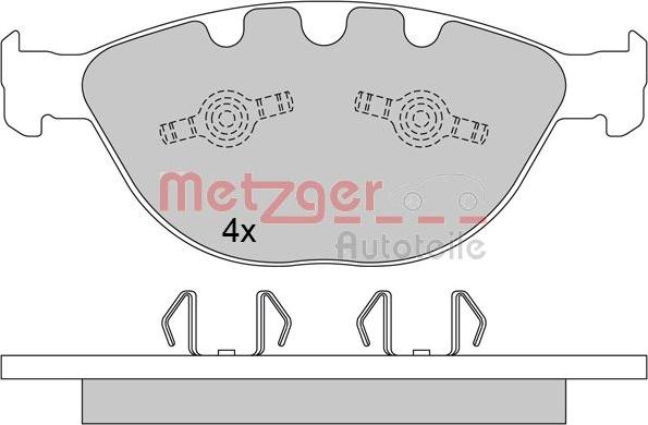 Metzger 1170380 - Bremžu uzliku kompl., Disku bremzes www.autospares.lv