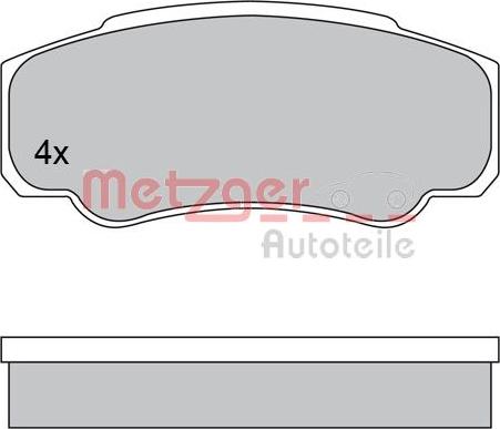 Metzger 1170381 - Brake Pad Set, disc brake www.autospares.lv