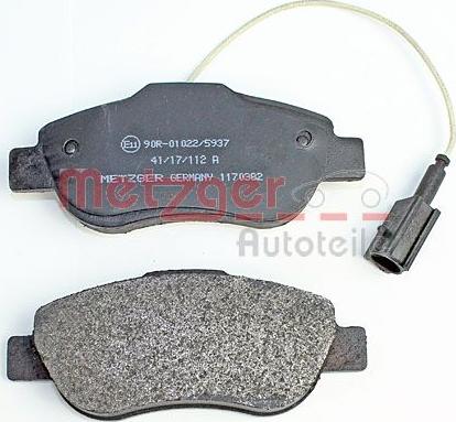 Metzger 1170382 - Bremžu uzliku kompl., Disku bremzes www.autospares.lv