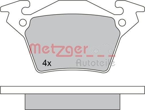 Metzger 1170331 - Brake Pad Set, disc brake www.autospares.lv