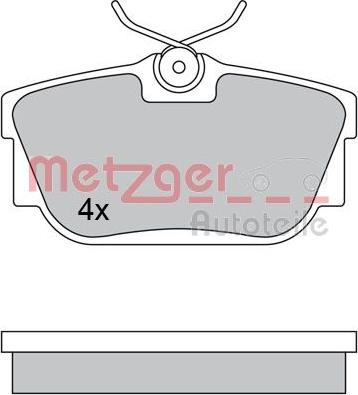 Metzger 1170332 - Brake Pad Set, disc brake www.autospares.lv