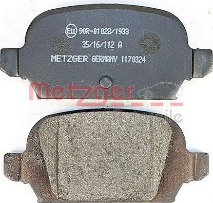 Metzger 1170324 - Bremžu uzliku kompl., Disku bremzes www.autospares.lv