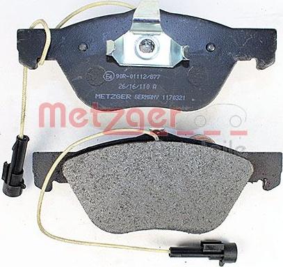 Metzger 1170321 - Bremžu uzliku kompl., Disku bremzes www.autospares.lv