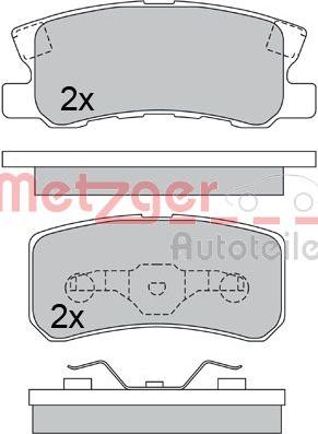 Metzger 1170323 - Bremžu uzliku kompl., Disku bremzes www.autospares.lv