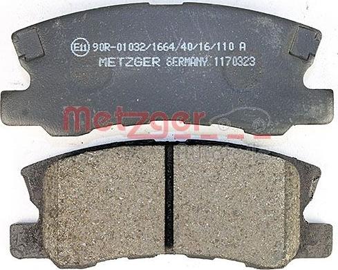 Metzger 1170323 - Bremžu uzliku kompl., Disku bremzes www.autospares.lv